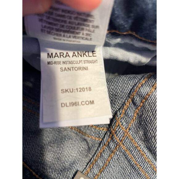 DL1961 Jeans Size 29 High Rise Boho Festival Hippie Ankle Cropped Raw Hem - Picture 7 of 8